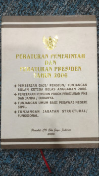 Image of Peraturan Pemerintah dan Peraturan Presiden Tahun 2006