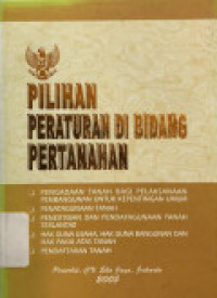 Image of Pilihan Peraturan di Bidang Pertanahan