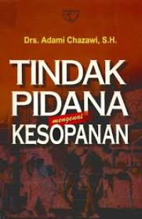 Image of Tindak Pidana Mengenai Kesopanan
