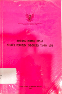 Image of Undang Undang Dasar Negara Republik Indonesia Tahun 1945