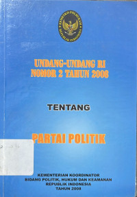 Image of Undang-Undang RI Nomor 2 Tahun 2008