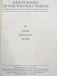 Great Books of the Western World: Locke, Berkeley, Hume