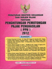 Peraturan Menteri Keuangan dan Dirjen Pajak tentang Penghitungan pemotongan pajak penghasilan 2012