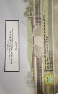 Kutipan Hasil Pemeriksaan BPK RI Semester I Tahun Anggaran 2012 Komisi V