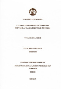 Layanan Inti di Perpustakaan Dewan Perwakilan Rakyat Indonesia