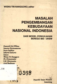 Masalah pengembangan kebudayaan Nasional Indonesia : dari model perkuliahan beregu IBD - UKSW