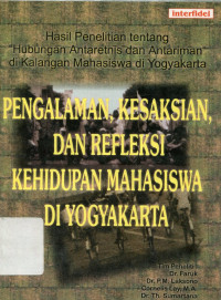 Pengalaman, kesaksian dan refleksi kehidupan mahasiswa di Yogyakarta