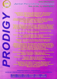 Prodigy:jurnal perundang-undangan