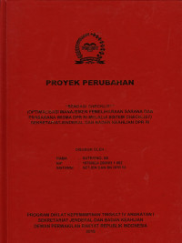 “Sensasi Checklist” (Optimalisasi Manajamen Pemeliharaan Sarana dan Prasarana Wisma DPR RI melalui Sistem Checklist)