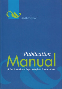 Publication Manual of The American Psychological Association