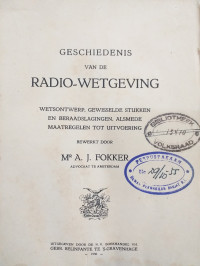 Geschiedenis van De Radio-Wetgeving