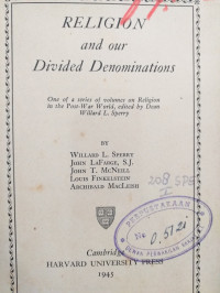 Religion and Our Divided Denominations