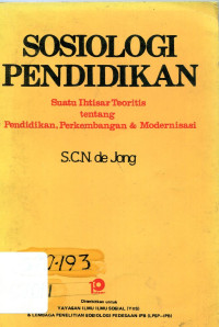 Sosiologi Pendidikan: suatu ihtisar teoritis tentang pendidikan, perkembangan & modernisasi