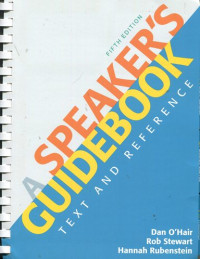 A speaker's guide book: text and reference