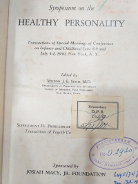 Symposium on the Healthy Personality